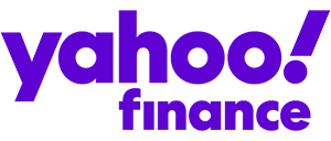 Yahoo Finance Logo On A Purple Background Designed For Web Development.