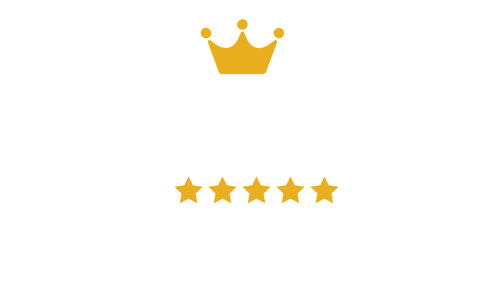 A captivating five star logo with a crown in the middle, perfect for web design or web development companies based in Toronto.