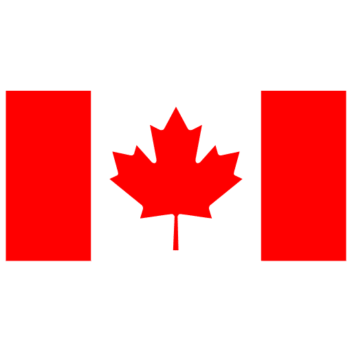 A Canadian flag on a white background for web design.