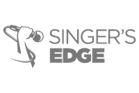 Consensus Creative'S Singer'S Edge Logo On A Black Background.