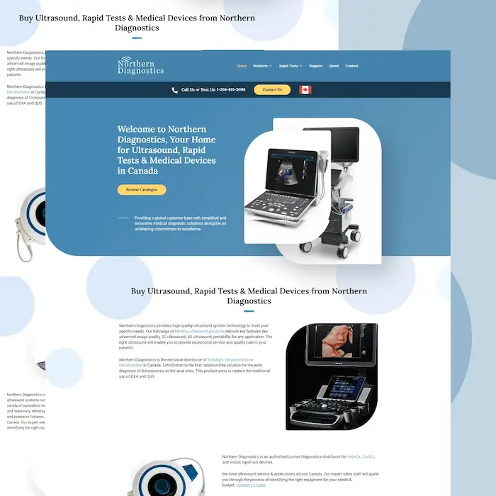 A Website Design And Development For A Medical Equipment Vendor By Consensus Creative In Toronto.