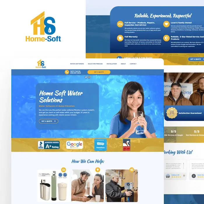A Website Design For A Water Softener Company.