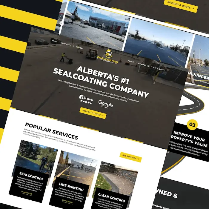 Alberta'S Sealcoating Company Website Design By Consensus Creative.