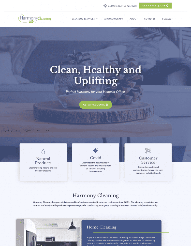 Cleaning Website Consensus Creative Portfolio Item