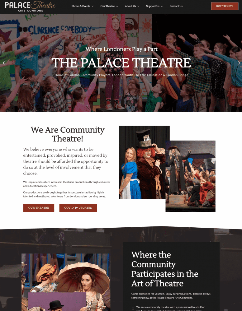 Theatre Website Consensus Creative Portfolio Item